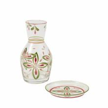 Load image into Gallery viewer, Hand Painted Carafe, Pink &amp; Green