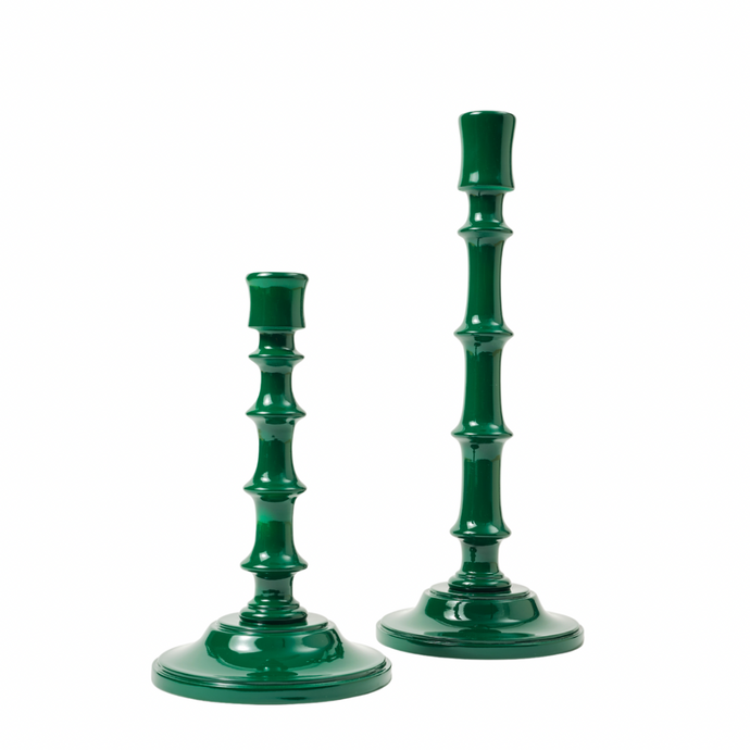 Cinzia Lacquered Candle Holder, Set of 2
