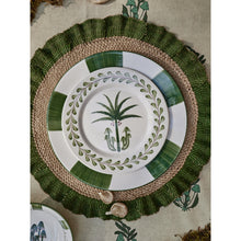 Load image into Gallery viewer, Forest Green Wild Beauty Dessert Plate, Set of 2
