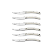 Load image into Gallery viewer, Convivio White Lucite Steak Knife Set, 6 Knives
