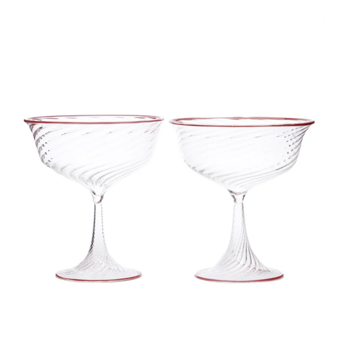 Cosima Red Coupe, Set of 6