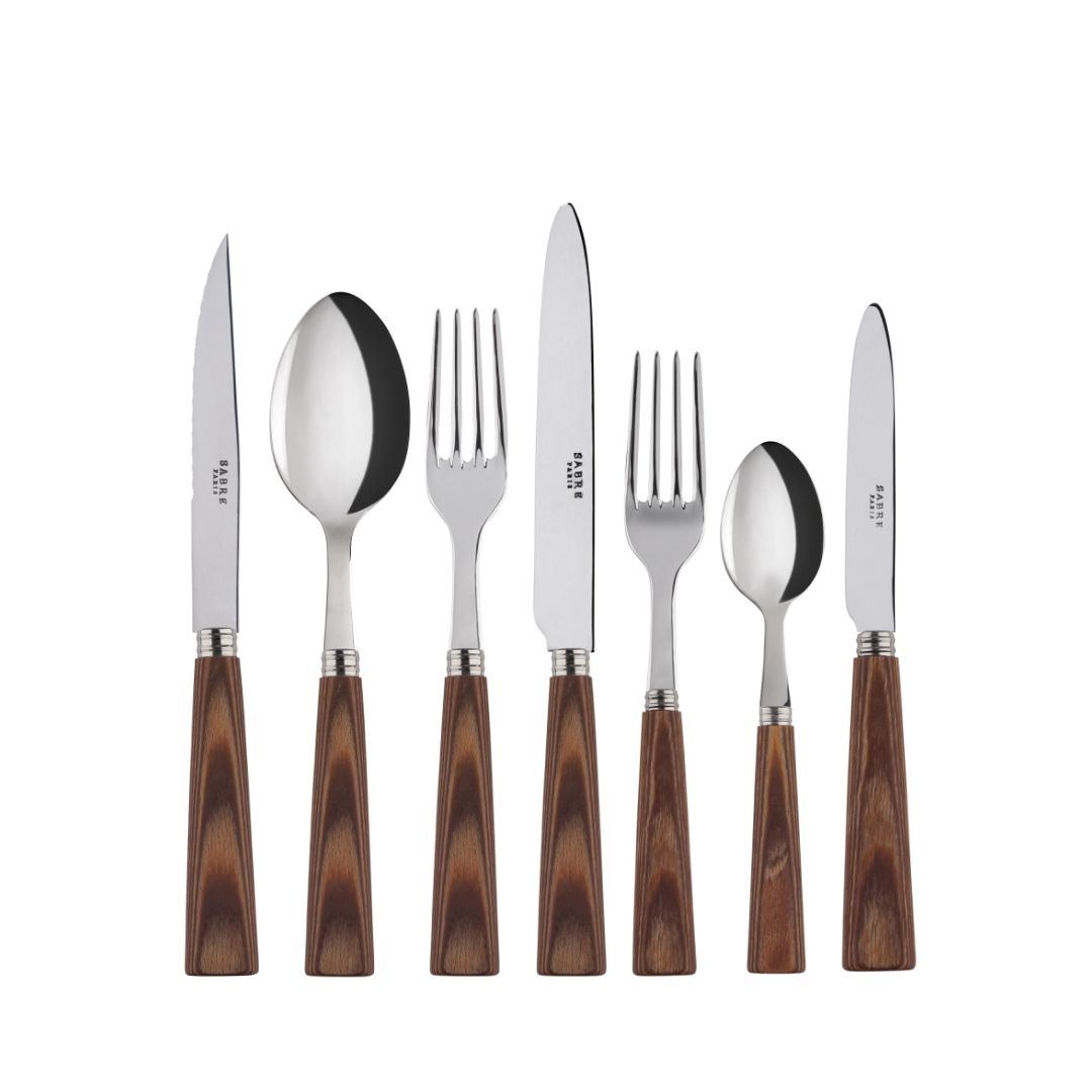 Nature Natural Wood Flatware Set, 5 Pieces Collecto