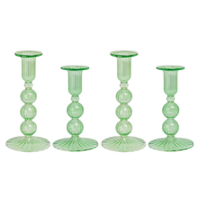 Load image into Gallery viewer, Spark Medium &amp; Large Clear Candleholders, Set of 4