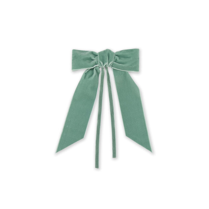 Sage Velvet Bow, Set of 4