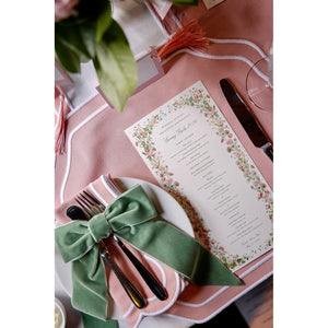 Sage Velvet Bow, Set of 4