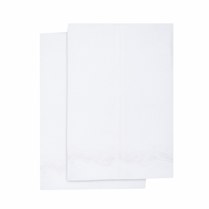 Petalos White Embroidery Guest Towel