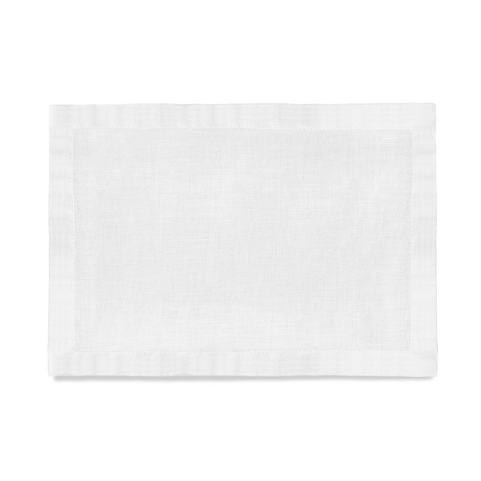 Linen Sateen White Placemat, Set of 4