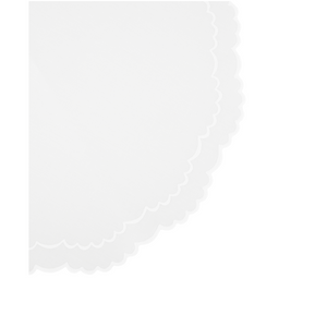 Allegra Round White Placemat, Set of 2