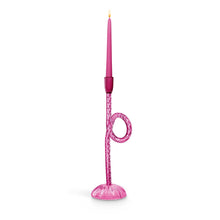 Load image into Gallery viewer, Venetian Knot Ruby Candleholder