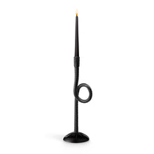 Load image into Gallery viewer, Venetian Knot Black Candleholder