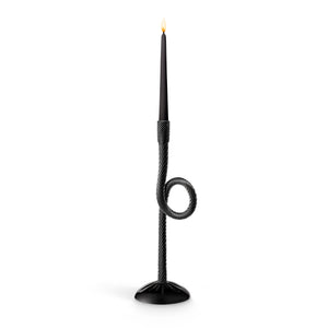 Venetian Knot Black Candleholder