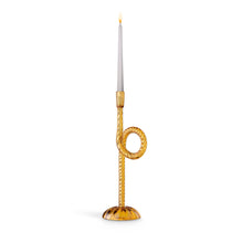 Load image into Gallery viewer, Venetian Knot Amber Candleholder