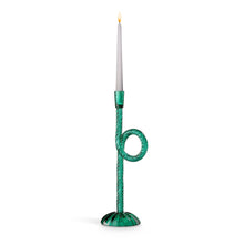 Load image into Gallery viewer, Venetian Knot Green Candleholder
