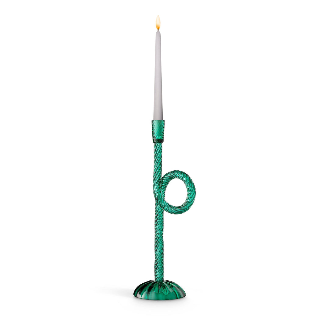 Venetian Knot Green Candleholder
