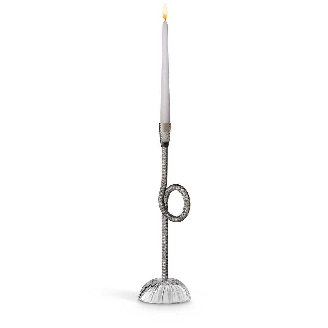 Venetian Knot London Grey Candleholder