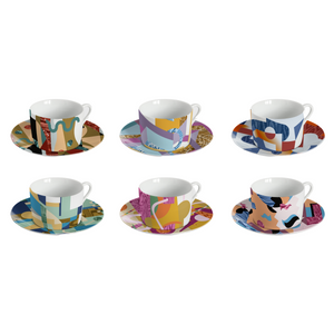 Alchimie Tea Cup & Saucer, Set of 6