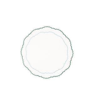 Allegra Round White Placemat, Set of 2