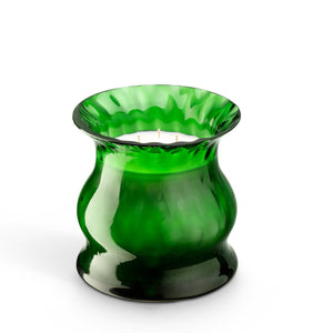 Tulip Green Murano Glass Candle