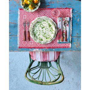 Speckled Green & White Dinner Plate