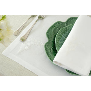 Lily of the Valley White Napkin, Set of 4