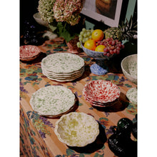 Load image into Gallery viewer, Speckled Green &amp; White Dinner Plate