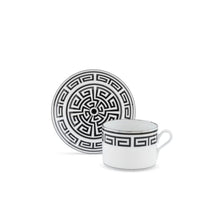 Load image into Gallery viewer, Labirinto Nero Tea Cup &amp; Saucer, Set of 2