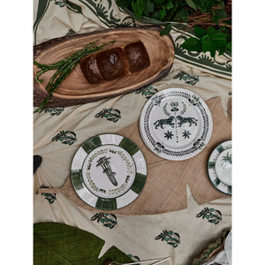 Forest Green Magic Mushroom Dinner Plate, Set of 2
