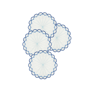 Escamas Coaster Blue, Set of 4