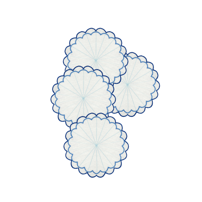 Escamas Coaster Blue, Set of 4