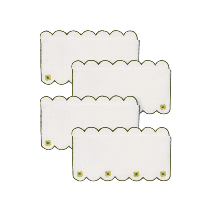 Spring Green Cocktail Napkin, Set of 4