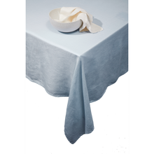 Load image into Gallery viewer, Linen Sateen Light Blue Tablecloth