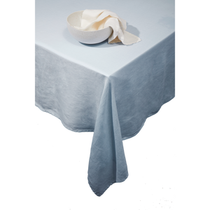 Linen Sateen Light Blue Tablecloth