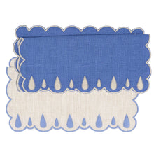 Load image into Gallery viewer, Drops Blue Cocktail Napkin, Set of 4