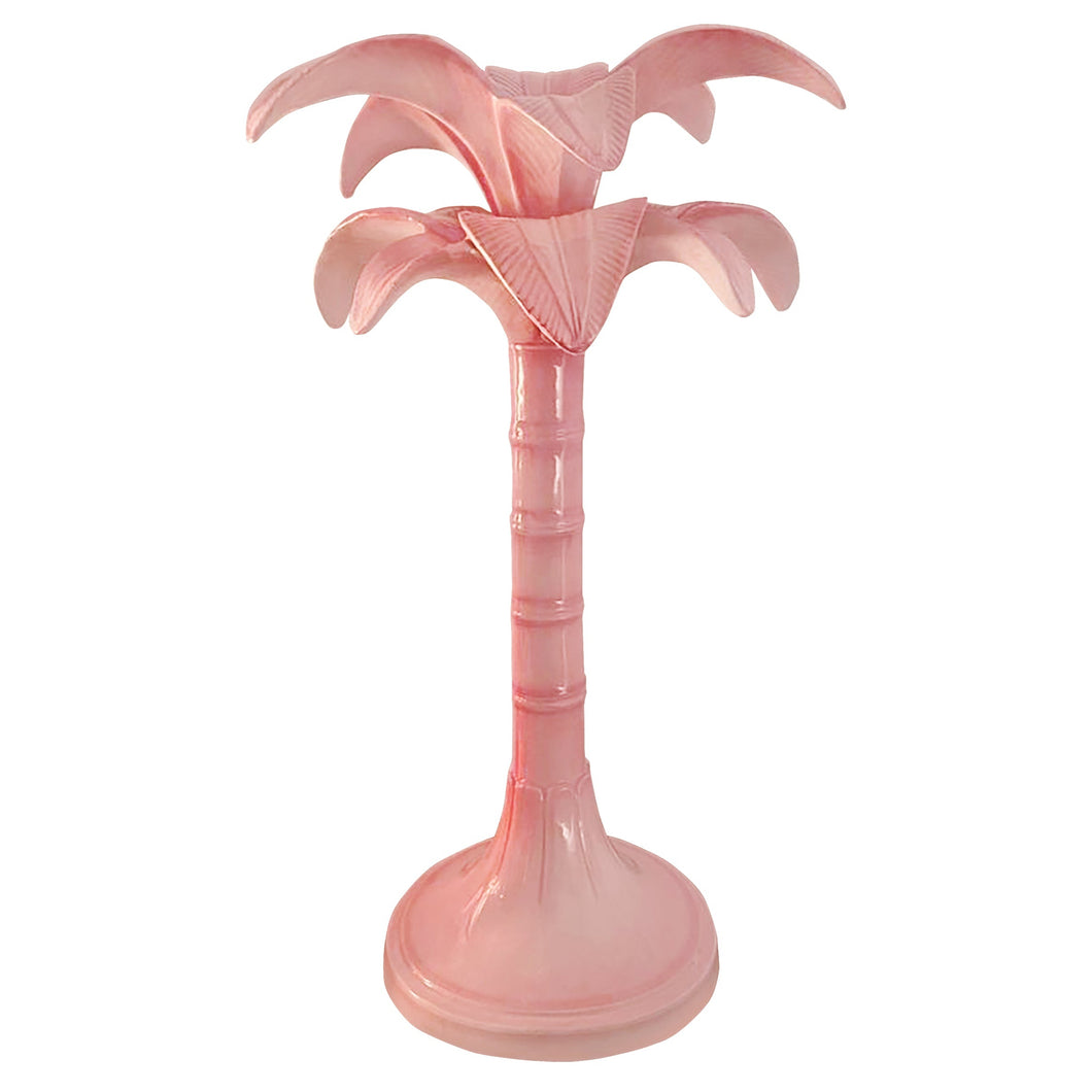 Large Pink Palm Tree Candlestick