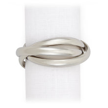 Load image into Gallery viewer, Three-Ring Platinum Napkin Ring, Set of 4