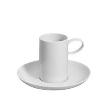 Load image into Gallery viewer, Domo White Coffee Cup &amp; Saucer, Set of 4