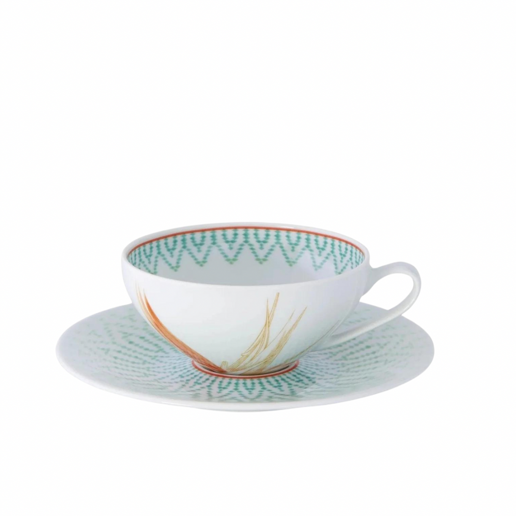 Fiji Tea Cup & Saucer, Set of 4