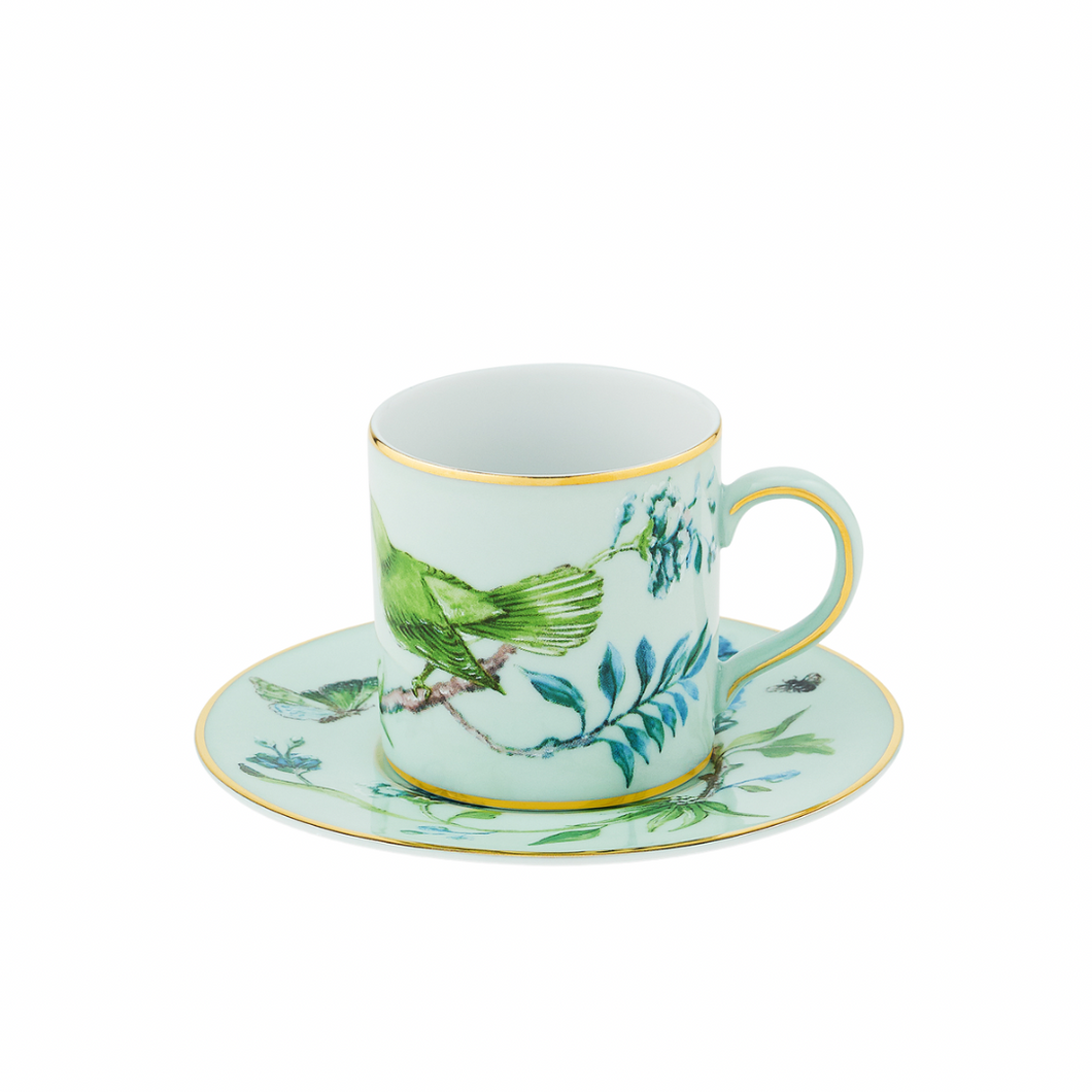 Secret Garden Coffee Cup & Saucer, Set of 2