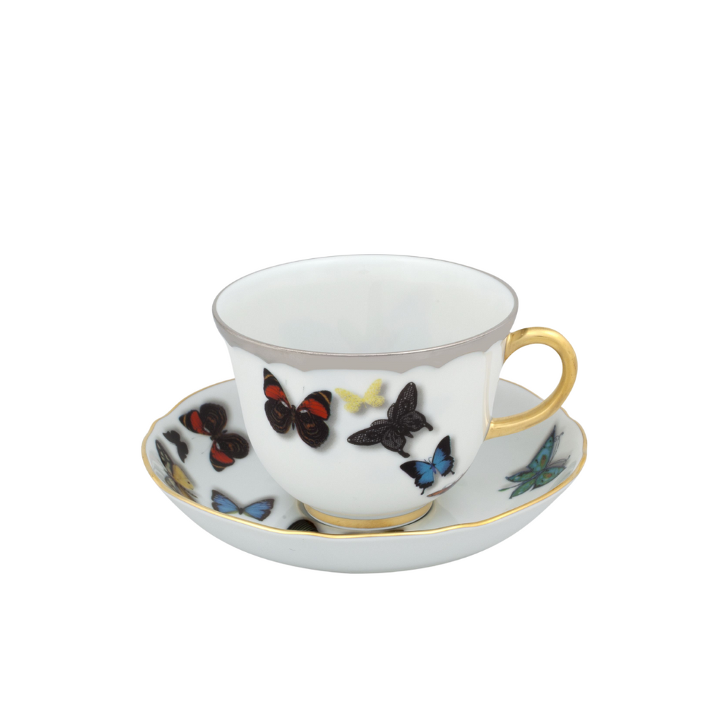 Butterfly Parade by Christian Lacroix Tea Cup & Saucer, Set of 4