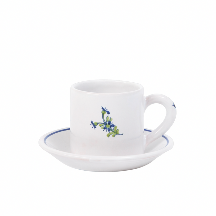 Les Bleuets Espresso Cup & Saucer, Set of 2