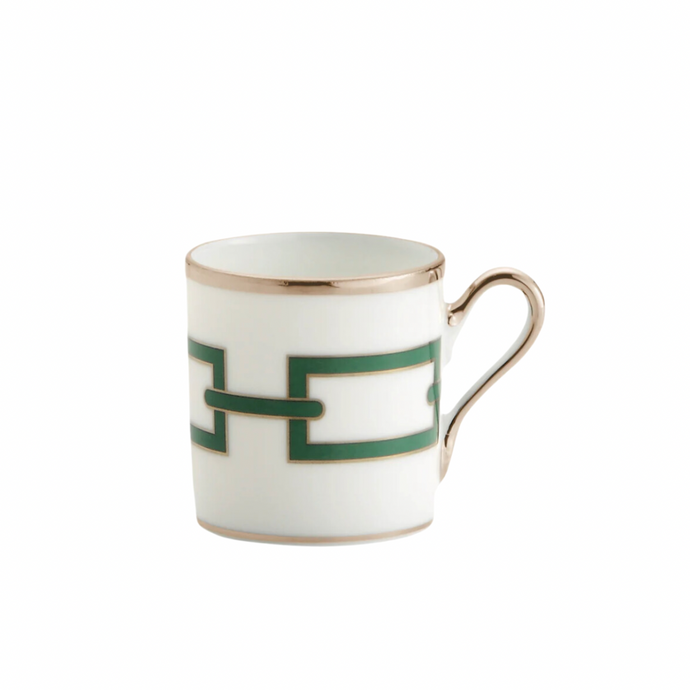 Catene Smeraldo Coffee Cup & Saucer, Set of 2