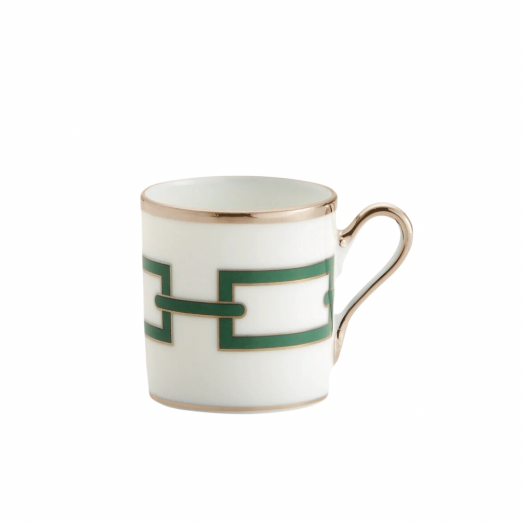 Catene Smeraldo Coffee Cup & Saucer, Set of 2