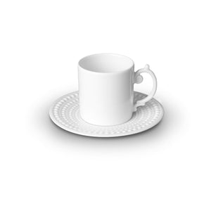 Perlee White Espresso Cup & Saucer