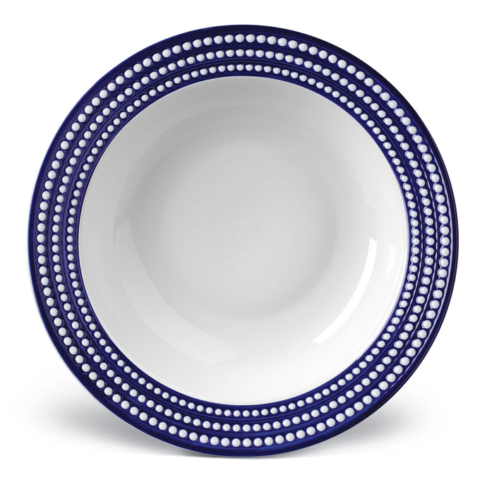 Perlee Bleu Rimmed Serving Bowl