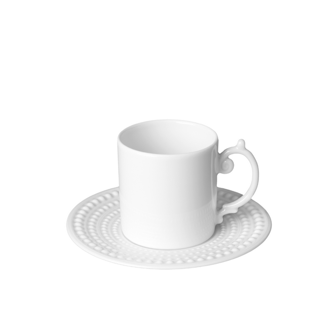 Perlee White Espresso Cup & Saucer
