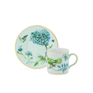 Secret Garden Coffee Cup & Saucer, Set of 2