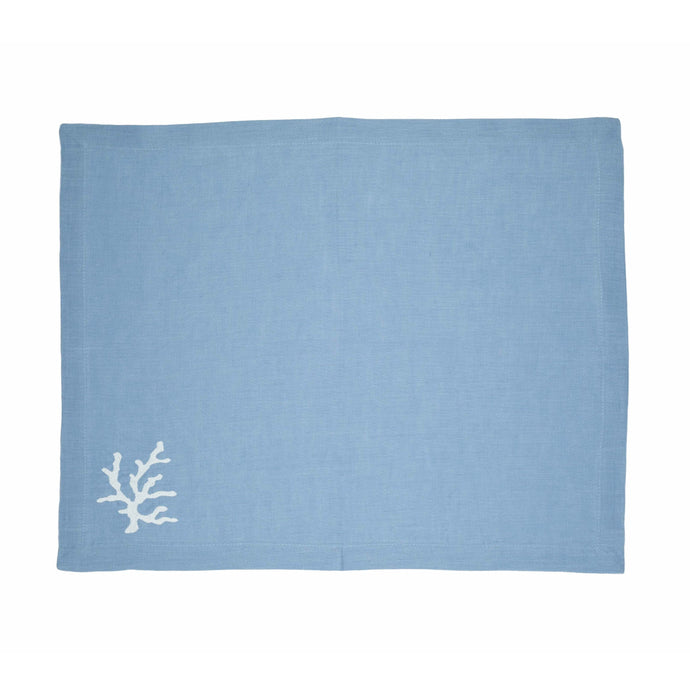 Coral Blue Placemat, Set of 4