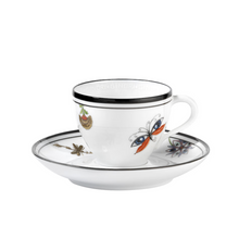 Load image into Gallery viewer, Arcadia White Coffee Cup &amp; Saucer, Set of 2
