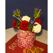Load image into Gallery viewer, Macchia su Macchia Red, Orange &amp; Ivory Tall Vase