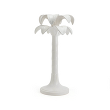 Load image into Gallery viewer, Medium White Palm Tree Candlestick